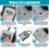 Magnetic Key Box for Under Car, 4 Digit Combination Code Magnetic Key Storage Holder, Magnet Key Lock Case for Hide Key 3