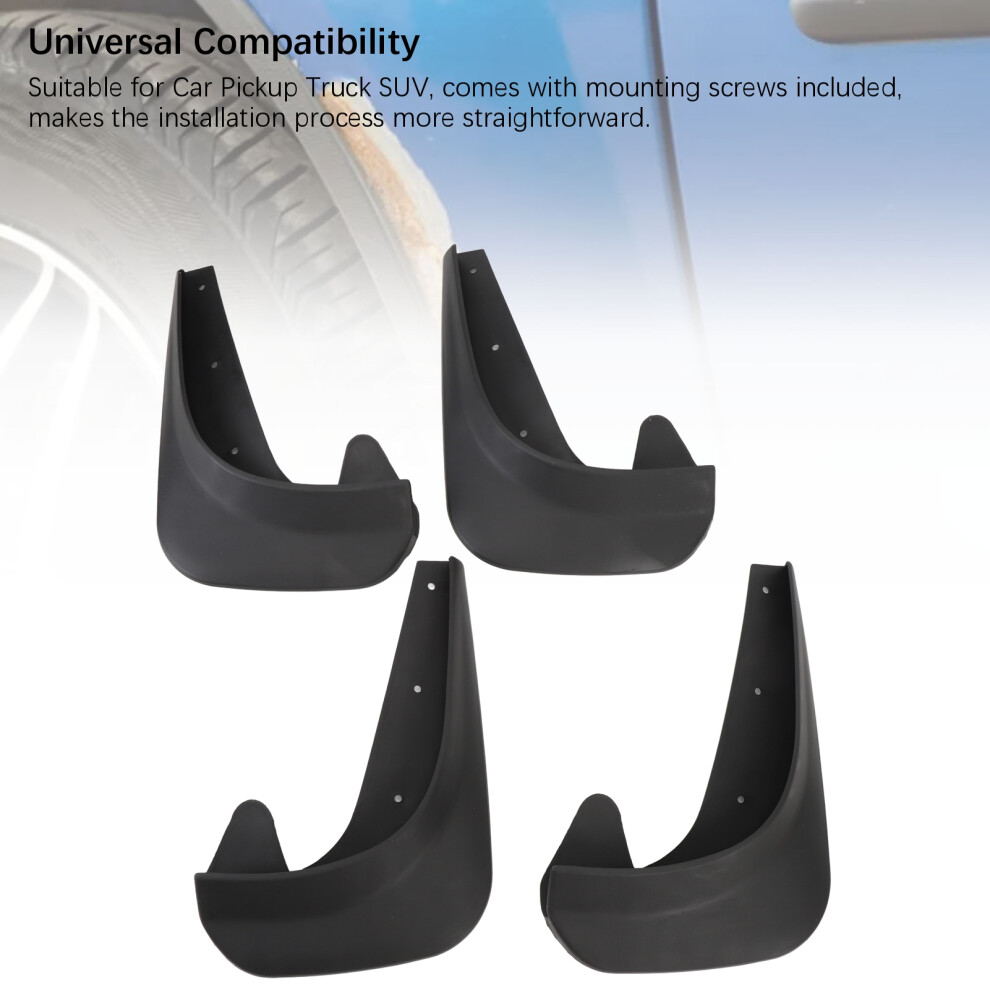 4Pc Mud Flaps For Suv Truck Black 7293282104235