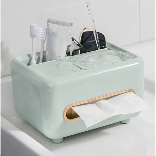 Light Green Multifunctional Plastic Tissue Dispenser 20x15.5x12.5cm 2
