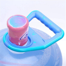 5X PoignéE de Seau de Seau D'Eau 5 Gallons Poussoir de Porte-Bouteille D'Eau Potable avec Support AntidéRapant Caoutchouté-Bleu