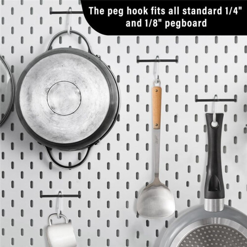 Peg Locks Plastic Pegboard Hook Locks Pegboard Display Hook Organizer Fixer Peg Board Hook Clip Retainers 100pcs