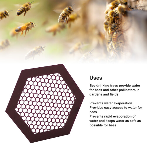 3D Printed Floating Bees Waterer Acrylic Purple for Pollinators 2