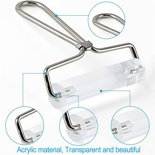 Acrylic Roller, Ideal for Anti Skid Tape Construction Tools, Clay Rolling Pin and Stamping Tool 10cm 2