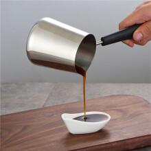 3X Pentola Scaldaburro da 350 Ml, Caffettiera Turca, Pentola per Piano Cottura In Acciaio Inossidabile con Beccuccio per Tè, Riscaldamento