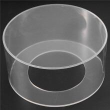 1Pc Round Acrylic Cake Display Board Cake Smoother Scraper Cake Tray DIY Round Decor Cake Refillable Board(B)