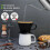 2X Coffee Filter Cup, Single Cup Black Ceramic Coffee Dripper, Reusable Filter Drip Holder S 3
