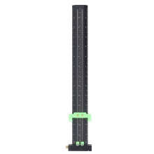 Règle de traçage en aluminium en T de 380 mm, verte, base multifonction