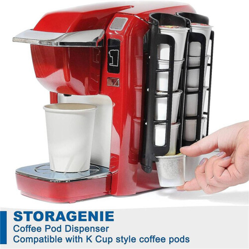 Supporto Laterale Porta Cialde Caffè 4 Pezzi per Dispenser Cialde K Cup per Macchine da Caffè Monodose Nero 2