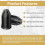 40Pcs Caster Socket Plastic Sleeve Round Inserts, Chair Caster Wheel Stem Insert, 1Inch Wheel, 7/16Inch Inside Stem 3