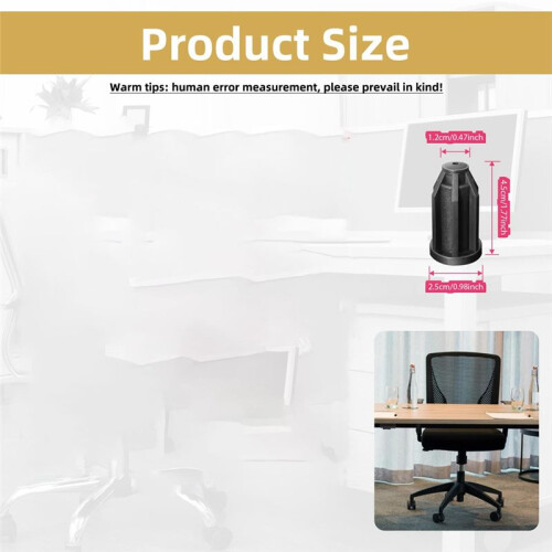40Pcs Caster Socket Plastic Sleeve Round Inserts, Chair Caster Wheel Stem Insert, 1Inch Wheel, 7/16Inch Inside Stem 2