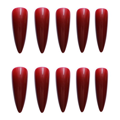 Wine Red Fake Nails for DIY Home Use 2