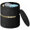 Homcom (Black) HOMCOM Round Pouffe Storage Footstool with Hidden Space 2