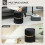 Homcom (Black) HOMCOM Round Pouffe Storage Footstool with Hidden Space 6