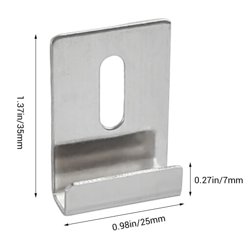 Wall Mount Mirror Hanger Clip Kit - Frameless 1