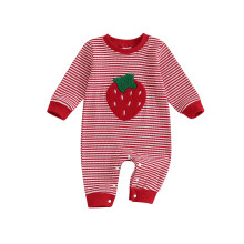 (3-6 Months, Red) Baby-Herbst-Strampler, lockere Passform, Ärmel, Neugeborenen-Jumpsuit
