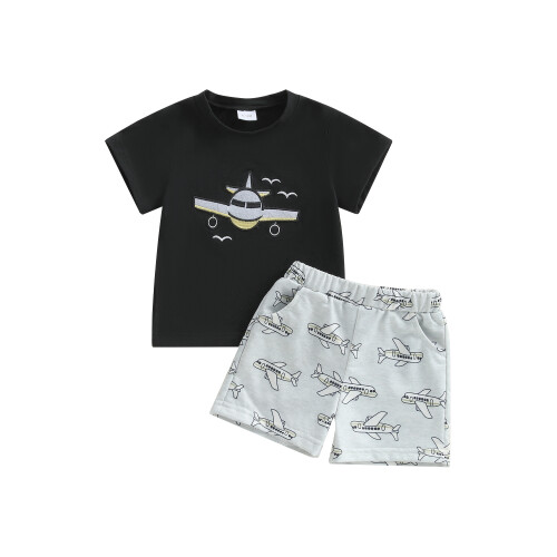 (12-18 Months, Black) Σετ σορτς για 2 τεμαχίων