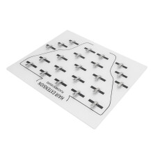 White Hair Extension Display Stand with Acrylic Holder and 22 Steel Clips