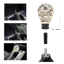 Schaltknauf Totenkopf Gold Auto manuell Automatik
