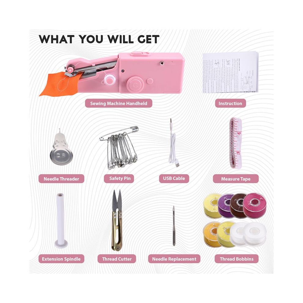 Portable Manual Micro-Home USB Electric Sewing Machine Easy-to-Sew
