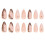 Pink Line-Printed False Nails, Reusable & Charming 3
