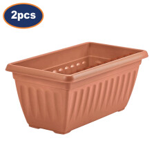2Pcs 40cm Window Box Planter Plastic Athens Flower Pot Terracotta Garden Basket