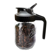 Jar Lids Wide Mouth,Flip Cap Lid with Handle with Leak-Proof Seal and Easy Pour Spout,Reusable Canning Lids