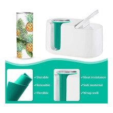 Sublimatie Tuimelaars Wrap Set voor Mok Pers Accessoires,3 Dikte Siliconen Mok Tumbler Wrap Sublimatie Blanks (Groen)