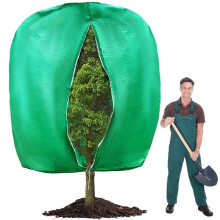 Large Plant Covers Freeze Protection, 94.4X78.7inch Winter Tree Covers with Zipper Drawstring Thickened Frost Blanket