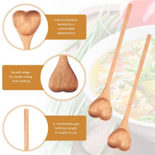 HolzlöFfel im Herzform - Tee-/KaffeelöFfel-Set Aus Holz (2 StüCk) - Kleine HolzlöFfel für GewüRze, Salz, Zucker