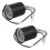 2X E27 Ceramic Screw Base Round LED Light Bulb Lamp Socket Holder Adapter Metal Lamp Holder with Wire Black 1