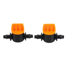 VáLvula con 4 / 7mm Manguera VáLvula de Control de Flujo de Agua de PúAs de Riego de JardíN Herramientas de Agricultura Accesorios de Riego Por