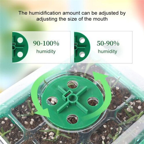 Thickened Seedling Pot with Light Seedling Box Light with Small Plant Ventilation Valve