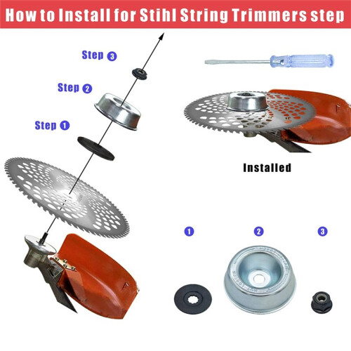 Gardening Machine Lawnmower Blade Adapter Attachment and Blade Trimmer Adapter(with 2 Pack Different Adapter Kit) 2