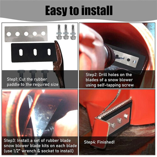 3/8inch Universal Snow Blower Impeller Modification Kit Compatible with Modifies 2-Stage Machine Snow Blower 1