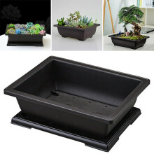 2X Large Flower Pot Rectangle Bonsai Nursery Planter Balcony Container 29X21X10.5cm
