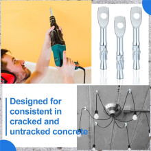100Pcs Wedge Concrete Anchor 1/4 X 2 Inch Expansion Acoustical Ceiling for Ceiling Joists Hanging Hammocks Swing Chairs