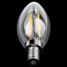 2X Dimmable E12 4W COB Edison Candle Flame Filament LED Light Bulb Lamp 10 x 3.5cm