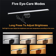 Monitor-Lichtleiste, LED-Computerbildschirm-Hängeleuchten, RGB-Atmosphäre, Tischlampe für Arbeit, Studium, Lesen, Stufenlos Dimmbar