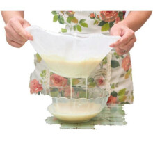 2X 160 Mesh Reusable Fine Mesh Wine Strainer Juice Soy Milk Nut Milk Tea Nylon Filter Bag Bowl Shape Food Coffee Filter