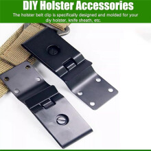 Clip para Cinturón para Funda de Cuchillo, Clip de Cuero y Metal para la Cintura, Clip de Metal Universal para Cinturón, para Funda de Cuchillo,