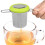 2X Tea Infuser Stainless Steel Tea Strainer Folding Handle Tea Filter Extra Fine Mesh Strainer Brewing Basket (Green) 7