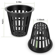 180 Pack 2 Inch Net Cups Slotted Mesh Wide Lip Filter Plant Net Pot Bucket Basket for Hydroponics