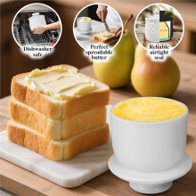 Buttertopf mit Verbessertem Deckel, Französische Butterdose Aus Porzellan, Butterdose für Streichfähige Butter