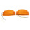 2pcs Orange Retro Front Grill Light LED  Lamp for  Truck Lorry Front Double Burner Indicator Light 6