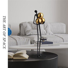 Creativity Figure Statue Modern Abstract Art Metal Iron Art Sculpture Home Decoration Living Room Bedroom Office