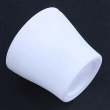 2X Plastic Plant Flower Pot Planter With Saucer Tray Round Gloss White Upper Caliber -, 10cm / 3.94 inch