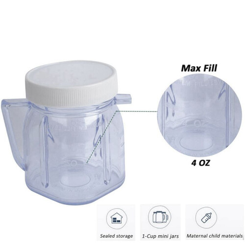 for  Blender Replacement Parts, 4937  Osterizer Blender Jar Accessory, Cup  Plastic Jars with Lids (3 Pack) 2
