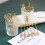 Dessert Spoon Fork Set,40 Pcs 4.7 Inch Cake Fork,Coffee Spoon, Gold Leaf Fruit Fork,(10 Spoon + 10 Fork) 5