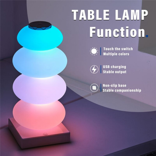 Bedroom Bedside Table Decorative Light DIY Color Changing Table Lamp RGB 16 Color LED Light Touch  Multi Steplight 2