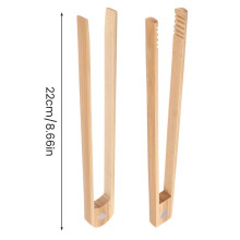 4 Stück Magnetische Bambus Toaster Zange 8,7 Zoll Hölzerne Küchen Toast Zange zum Kochen, Natürliche Bambus Küchen Utensilien